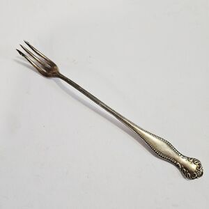 Antique William Adams Eaton Silver Plated Long Olive Pickle Cocktail Fork